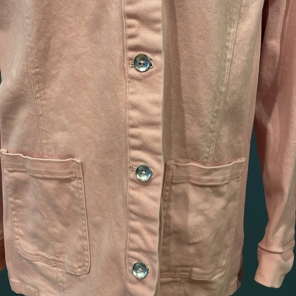 Issac Mizrahi Live! Pink Denim Jacket Large - Picture 3 of 11